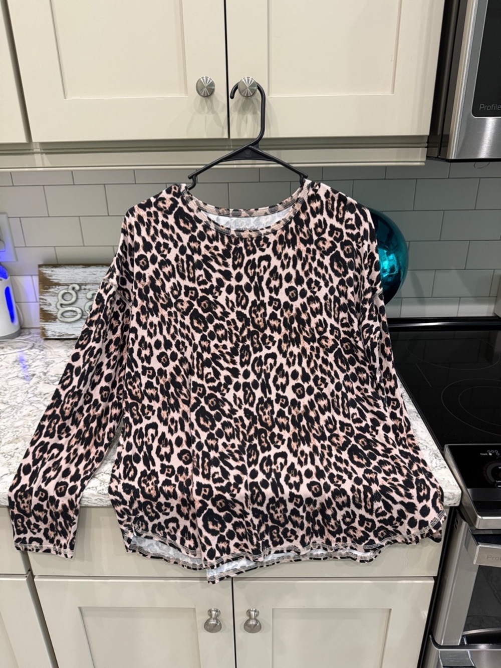 Westbound Pink & Black Leopard Print Long Sleeve Sweatshirt